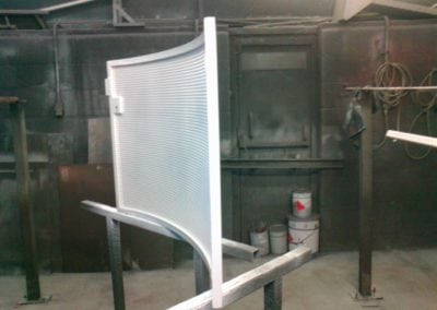Curved Metal Gate being Fabricated in our Workshop
