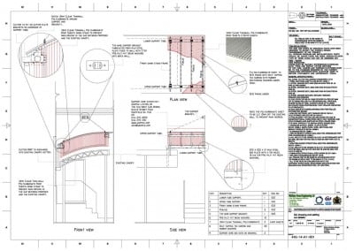 entrance canopy cad drawing 2