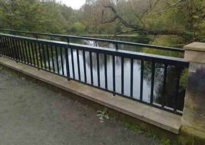 metal handrail viaduct bridge hampstead heath london 03