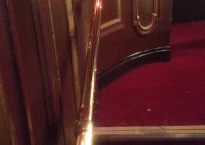 brass handrail refurbishment london palladium 06