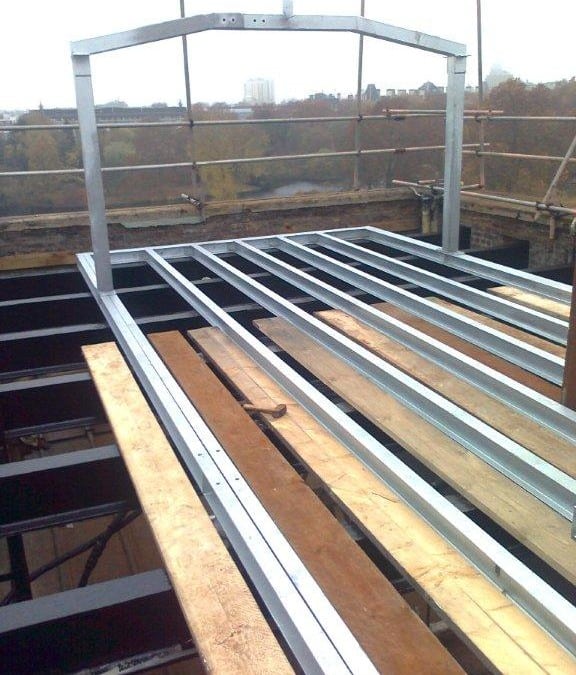 Steel Support Framework for Loft Housing, Central London