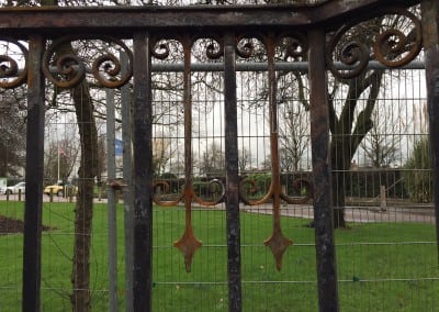 wrought iron gate restoration chalkwell park gates southend on sea 010