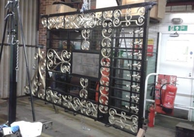 wrought iron gate restoration chalkwell park gates southend on sea 014