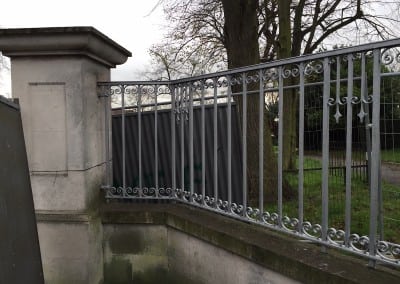 wrought iron gate restoration chalkwell park gates southend on sea 04