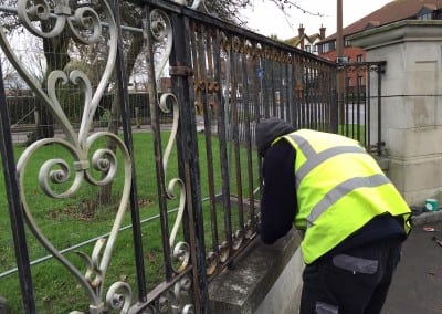 Restoration of Wrought Iron Metal Gates & Railings, Chalkwell Park, Southend-on-Sea Essex