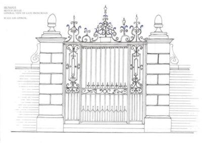 Metal Gate Repairs Bromley College Gates Architect Drawing 2