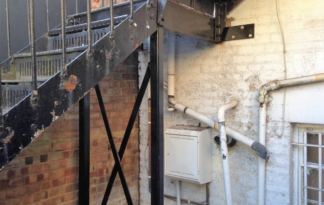 Repair of Underside of Metal Staircase