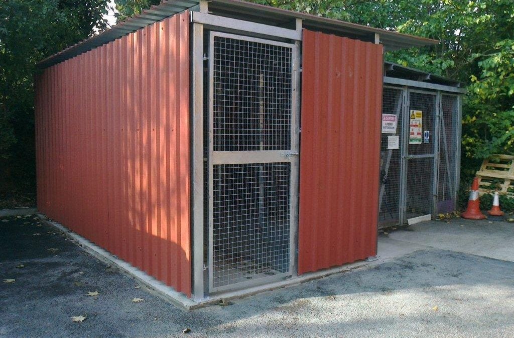Metal Cage for Gas Bottles, The Holly hospital, Buckhurst Hill, Essex