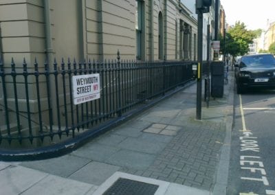 Railing Repairs, Specialst Dental Practice Dawood & Tanner, Westminster, London W1