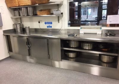 Stainless Steel Kitchen Plinths for Bancroft’s School, Woodford Green, Essex