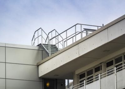 Metal Roof Walkway on Commercial Building