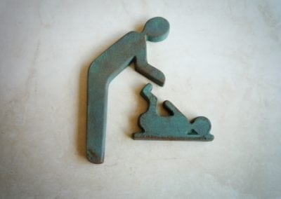Bespoke Metal Toilet Door Signs, Major Art Gallery, Westminster, London