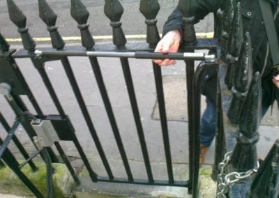 Repair of Gate leading to Basement Kitchen Area the Royal Society London SW1 2