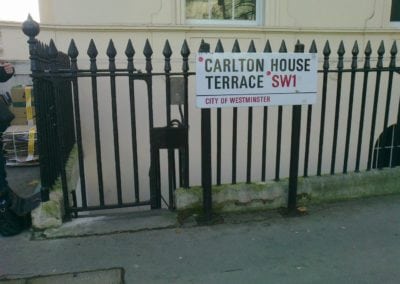 Repair of Gate leading to Basement Kitchen Area the Royal Society London SW1 3