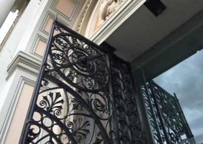 Inspection of the Ornate Metal Gates at the National Maritime Museum, Greenwich, London, SE10