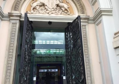 Inspection of the Ornate Metal Gates at the National Maritime Museum 3