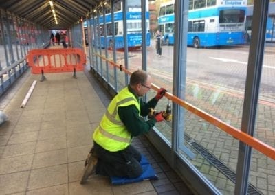 Bus Shelter Handrails Intu Lakeside Shopping Centre West Thurrock Essex 5