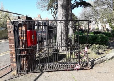 Metal Park Gate Repairs Southchurch Park Southend on Sea 03