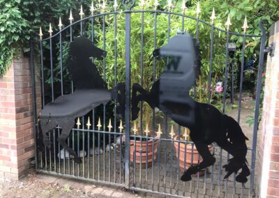 Horse Silhouettes for Double Gates, Loughton, Essex