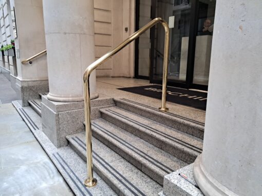New Brass Handrail for City Offices, London EC3