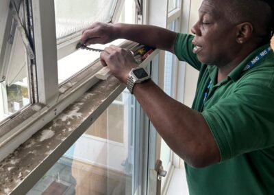 Servicing Window Winding Gear, Lister Hospital, Stevenage, Herts 2