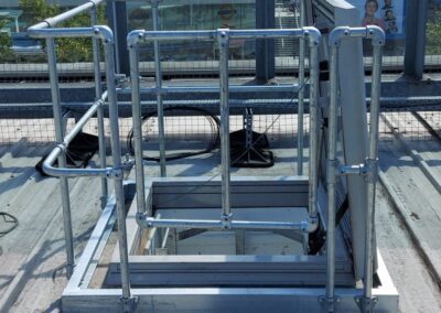 Railings & Gate Above Roof Hatch, Westfield London, Shepherds Bush, London W12