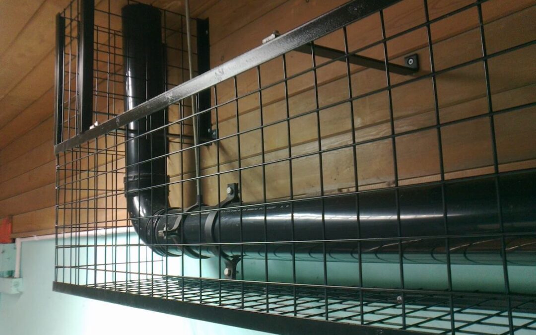 Protective Cage For Pipework, Davenant Foundation School, Loughton, Essex