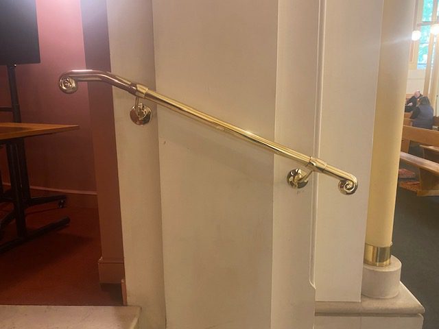 New Brass Handrail for Grade II Listed St. Peter’s Eaton Square, London SW1